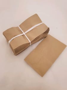 100pcs kraft paper bag 12cmW x 20cmH (6cm bottom)