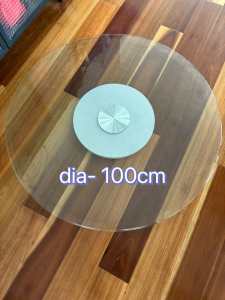 Glass serving plate/ Lazy Susan for Dining Table