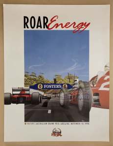 Australian Formula 1 Grand Prix. Adelaide 1990 Original Poster