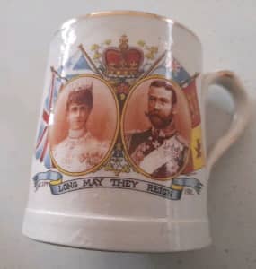 King George and Queen Mary Coronation mug