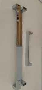 2x towel rails, toilet roll holder and hand towel holder