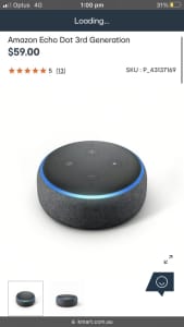 Echo Dot (3rd Gen) - Smart speaker with clock Alexa