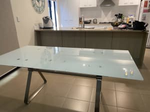 Glass Dining Table - Extendable