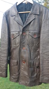 Vintage leather jacket mens, womens or unisex- reduced!