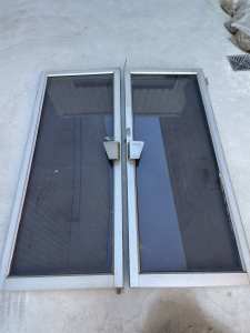 Aluminium frame doors x2