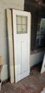 Solid hardwood timber leadlight door 