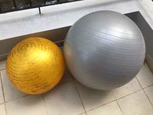 Exercise balls $5 for the lot.