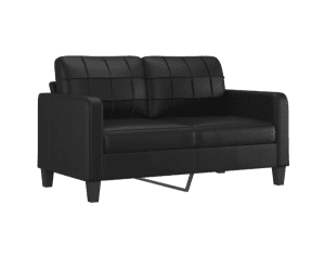 vidaXL 2-Seater Sofa Black Faux Leather (SKU:359117) Free Delivery