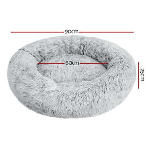 Best Bed Dog Cat Calming Bed Large 90cm Charcoal colour