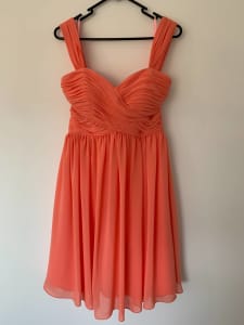 Near-new peach formal dress, size 12