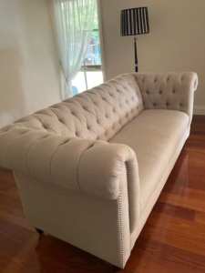 Chesterfield Sofa 3 seater x 2, rarely used in very Good Condition,
