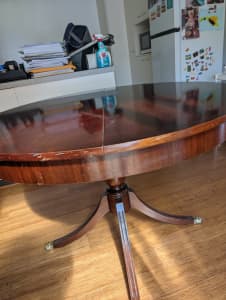 Old Round Timber Table