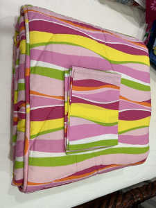 Pink Stripe Comforter Set - Queen