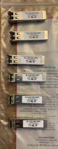 6 x 1GB SFP GLC-SX-MM-OEM fibre Transceiver Modules $10 the Lot