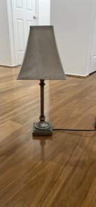 Side table lamp brushed nickel
