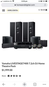 For quick sale!!YAMAHA LiveSTAGE 7400 home theatre seaker package