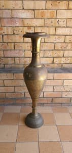 Antique Solid Brass Vase. 92cm tall