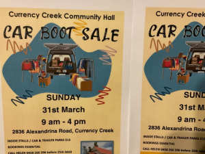 GARAGE SALE March 31 Currency Creek This Easter Sunday