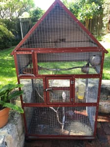Patio Aviary / Bird Cage / Castor Wheels / budgie / canary / finch