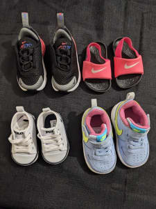 Toddler Shoes. Nike air Max 270, Ralph Lauren Polo, slides