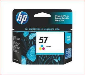 HP 57 ink cartridges x 6 (each) (emails only)
