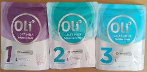 Oli6 Goat Milk Baby Formula Stage 1/2/3 - 190g in Re-sealable Pouch