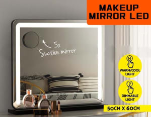 Makeup Mirror Light Hollywood Vanity LED Tabletop Mirrors 50X60cm WA