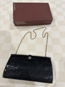 1980s glomesh black /gold clutch/ shoulder bag…$40