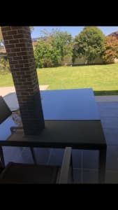 Boston glass outdoor dining TABLE :1 x 1.5m