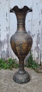 Extra Large Vintage Brass Vase 63cm x 22cm POSTAGE AVAILABLE 