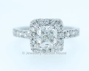 VALUED AT $25,125 18CT GIA CERTIFIED 1.32CT F COLOUR DIAMOND 18K RING
