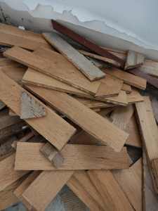 Free used oak floor sections