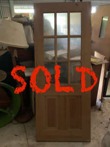 1 x DOOR - “SOLID” timber & glass door - internal
