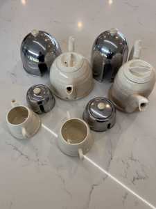 Vintage Art Deco Teaset with metal covers