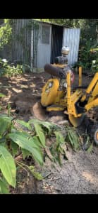 Stump grinding, Kanga loader and Yard clean up