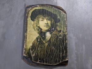 Rembrant Autoportrait, Wood Print, Slovinian