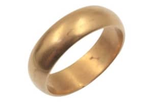 18ct Yellow Gold Unisex Ring Size R