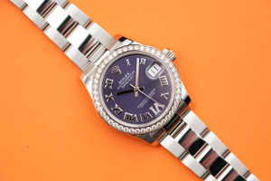Rolex Datejust 31mm 278384RBR VIIX Purple Roman Dial Diamond Bezel