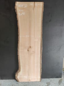 Silky Oak Live Edge Timber Slab - Machined Kiln Dried - #008