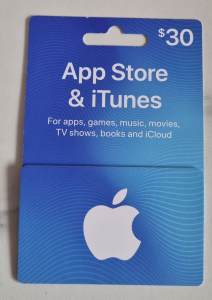 App Store and iTunes $30 gift card - selling $20