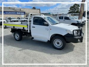 2015 Toyota Hilux KUN26R MY14 SR White 5 Speed Automatic Cab Chassis