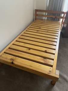 King Single wooden bed