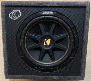 Kicker 12 inch subwoofer and Pioneer 800W amplifier