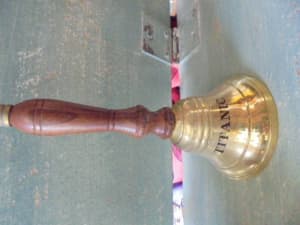 Brass Titanic Bell with Timber Handle