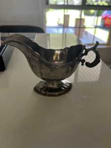 Vintage silver plated gravy boat