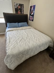 King size bed frame and mattress