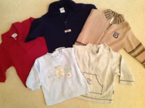 Baby Clothes - 5 x Winter Tops - Size 0