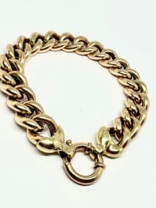 9ct Rose & Yellow Gold Curb Link Bracelet 🔆 Revesby Bankstown Area Preview