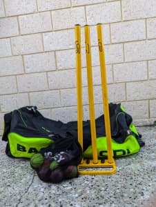 BAS Vampire ODI Cricket Kit Bag w/ Wheels & Kookaburra wickets & balls