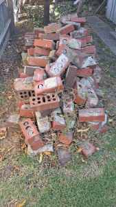 uncleaned coloured bricks